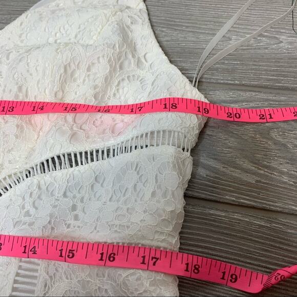 NWT ASOS lace midi dress ladder trim white - Picture 5 of 9